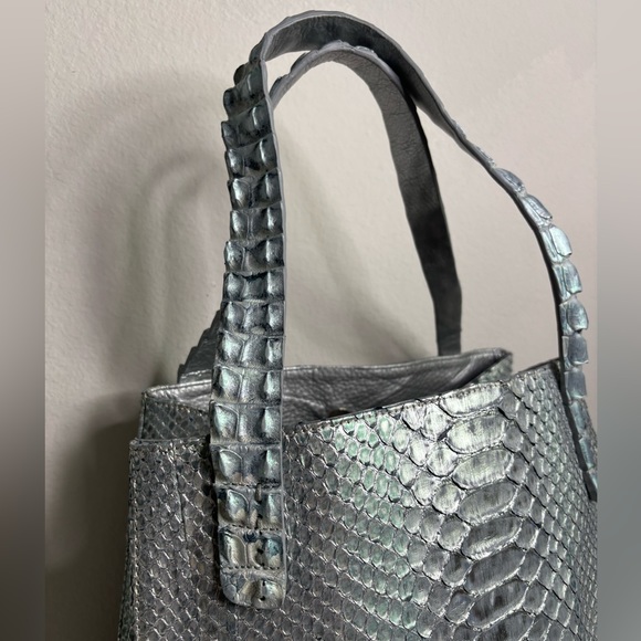 Silvano Biagini Authentic Real Python/crocodile Leather Handbag | Made in Italy - Picture 4 of 13
